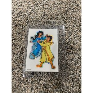 Vintage Disney Aladdin Jasmine Holographic Sticker Prism Sparkle Collectible